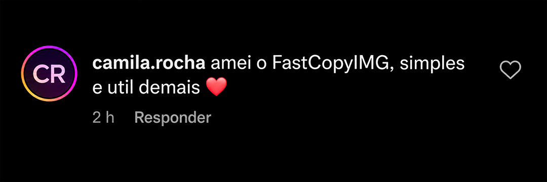 Imagem de comentário: FastCopyIMG: simples e útil.