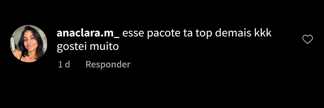 Imagem de comentário: Impressão geral sobre o pacote.