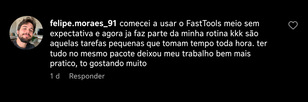 Imagem de comentário: Ferramentas na rotina de edição.